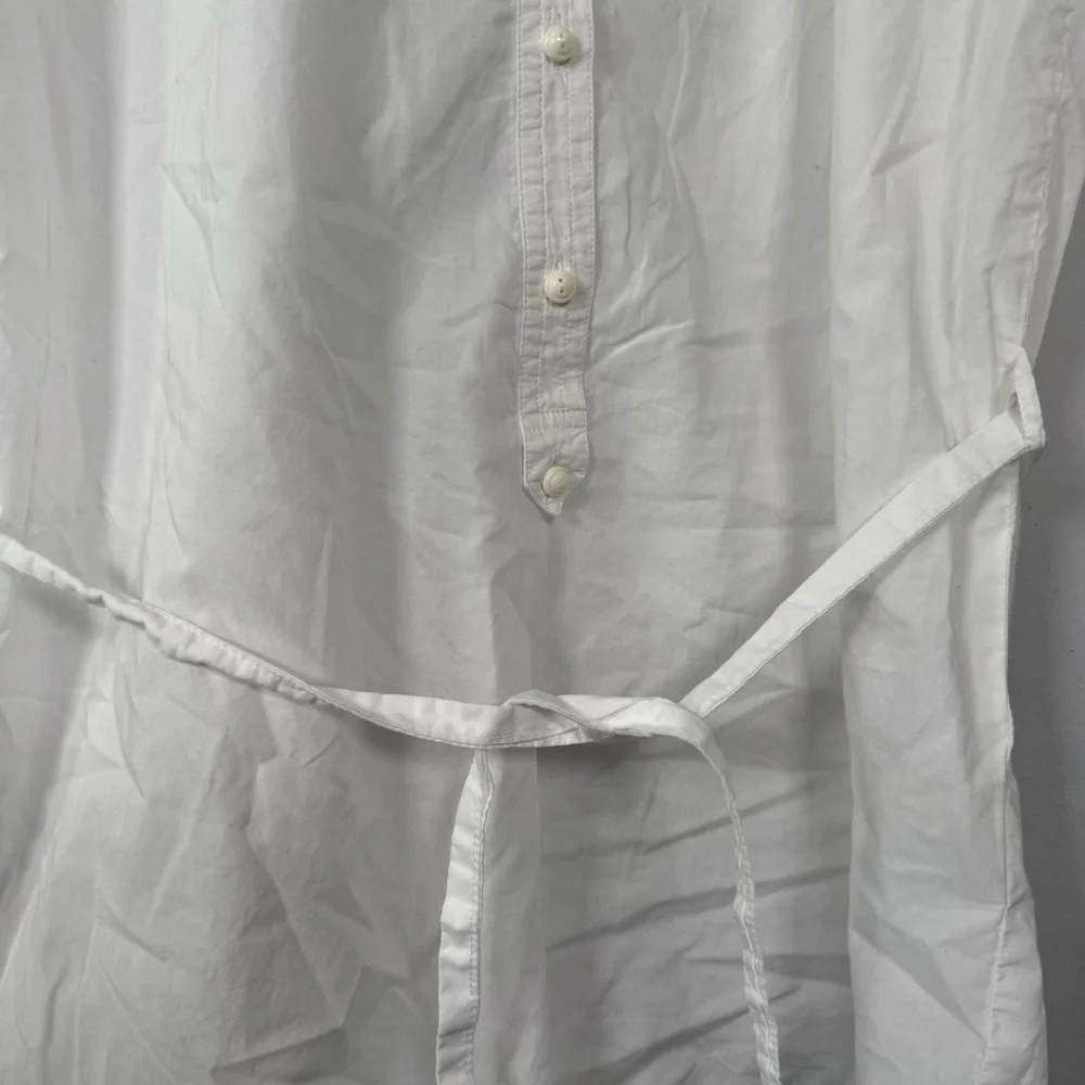 Lacoste Classic White Button-Up Tunic with Belt, Size 36 (S), 100% Cotton - Picture 6 of 14